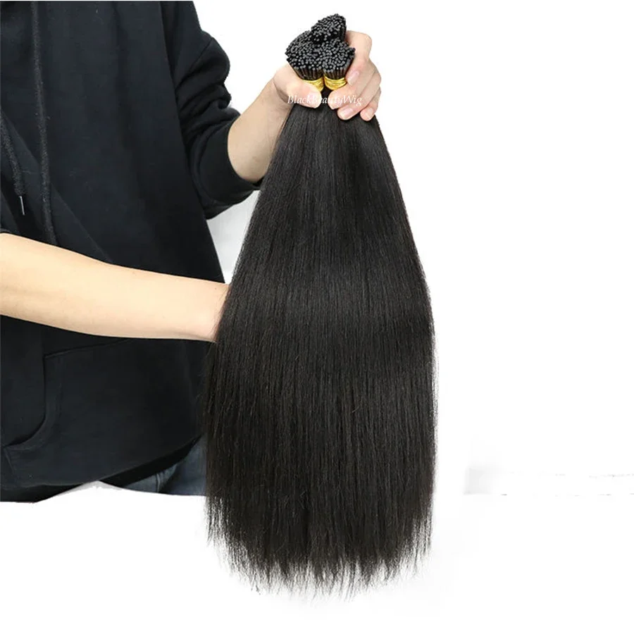 Extensions capelli umani i-tip brasiliani remy lisci_voghion.com