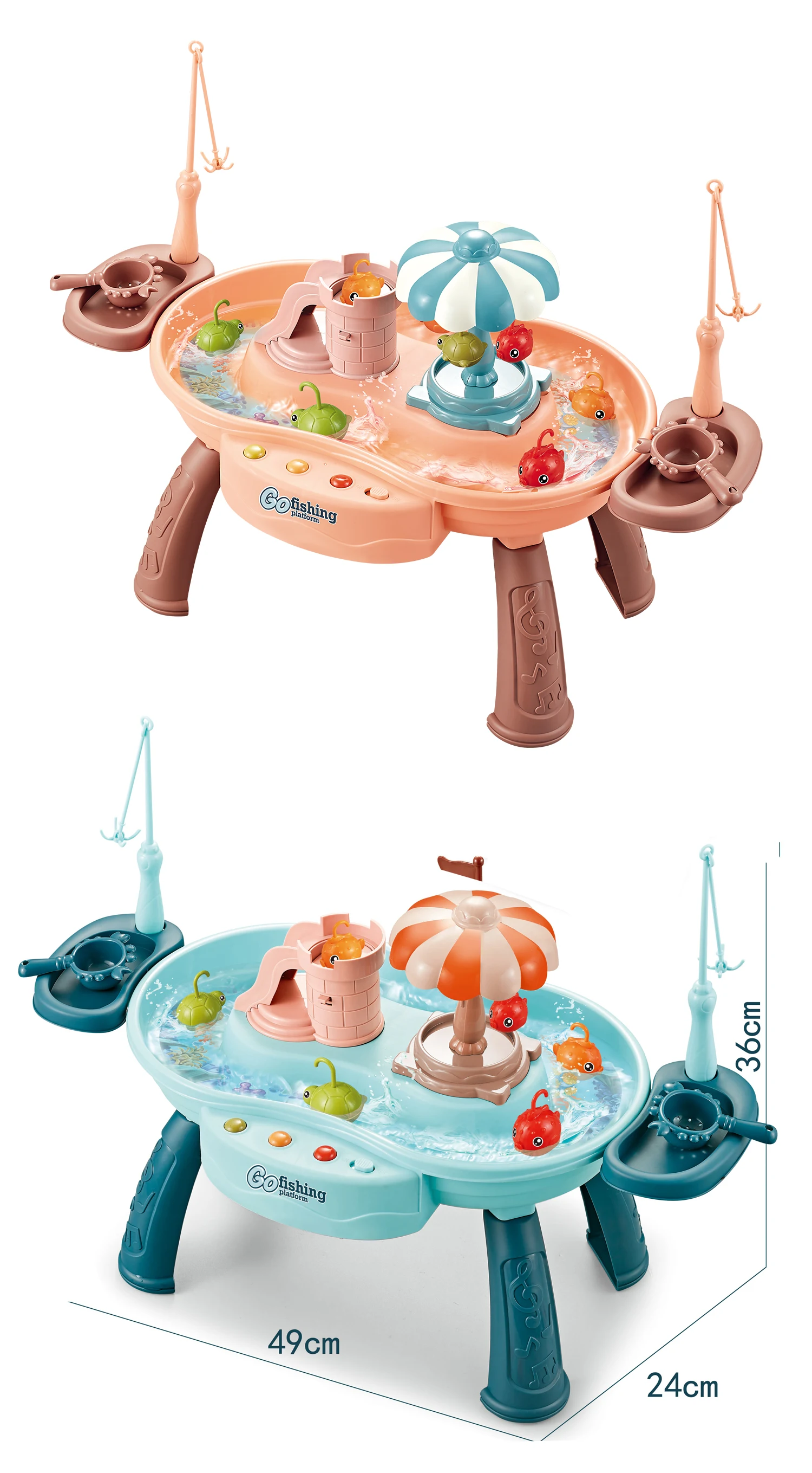 ITTL летняя водная игрушка развивающая электрическая детская для рыбалки в ванну набор