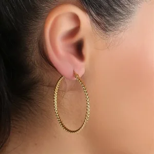 Custom Fine Gold Plated Huggie Earings Stainless Steel Jewelry Wholesale Customize Small Hoop Earring Girls