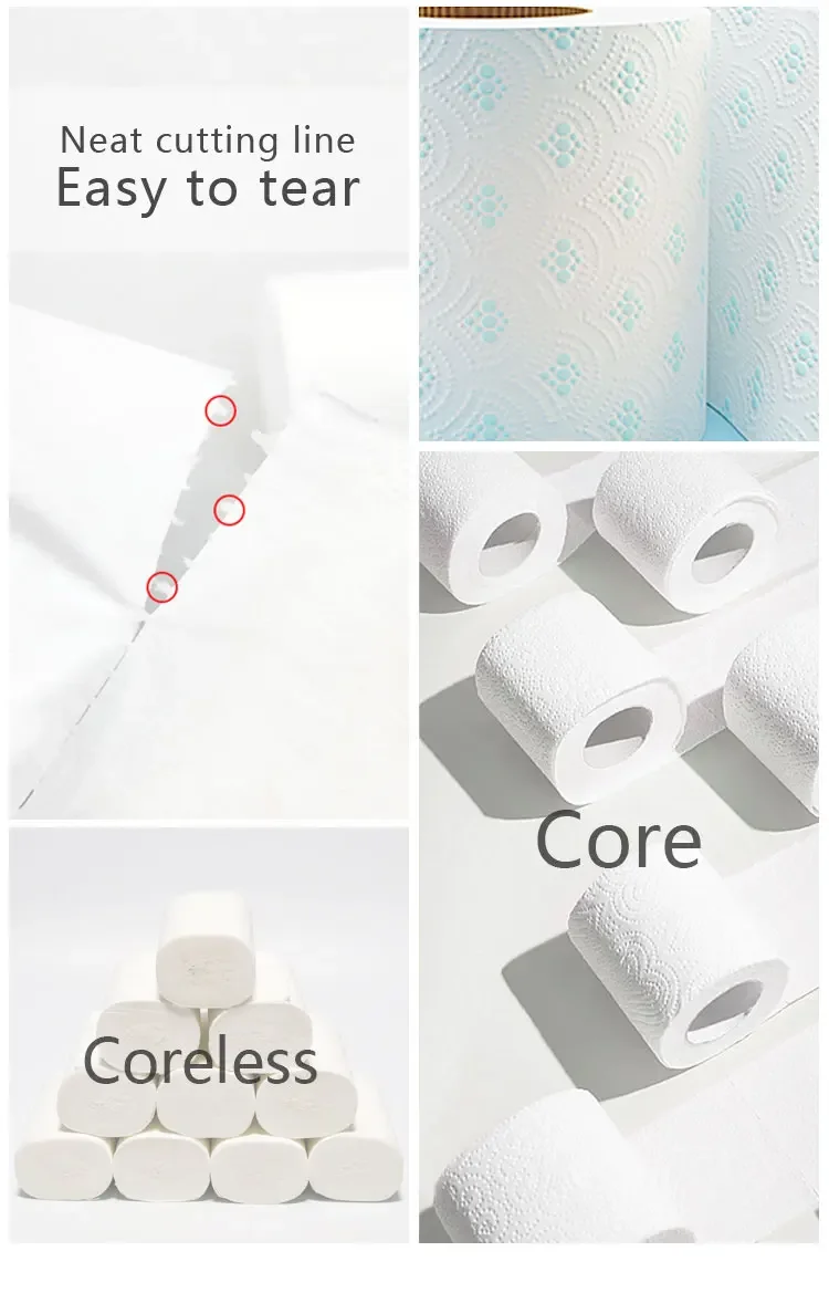 Oem Brand Toilet Tissue Paper Roll Hot Sale 1/2/3/4 Plys Ultra Soft 100