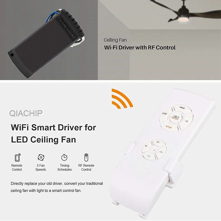 Ventilateur de plafond Lampe Timing Commutateur Télécommande Sans Fil émetteur et récepteur 