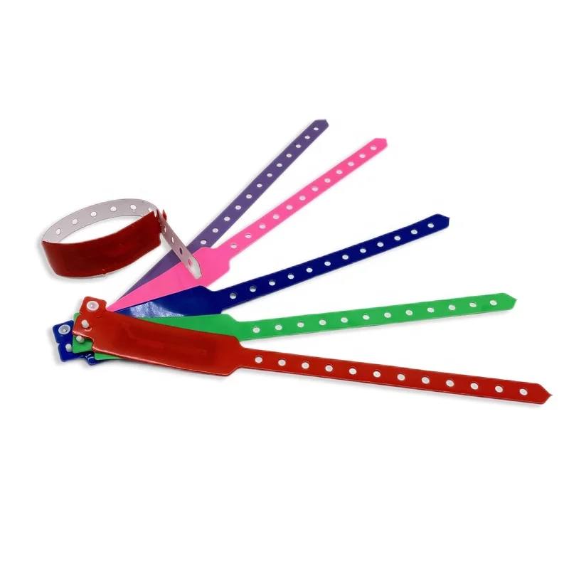 Soft NFC RFID PVC Wristband Waterproof 13.56mhz Disposable For Waterpark