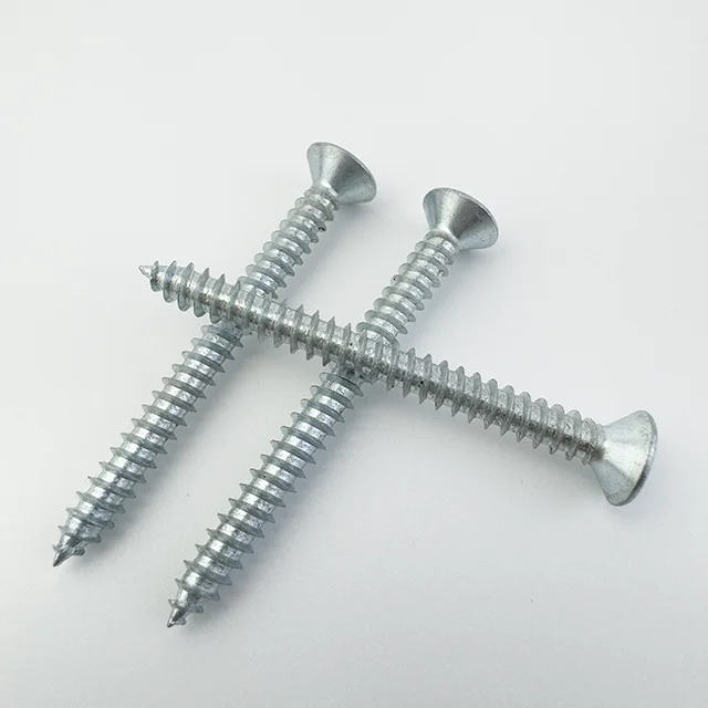 100mm Self Tapping Screws Malalaking Flat Caps Zinc Plated Wood Screw Suppliers Nag-aalok ng M3 M5 M6 M4 Plastic 12 Inch Wood Screws