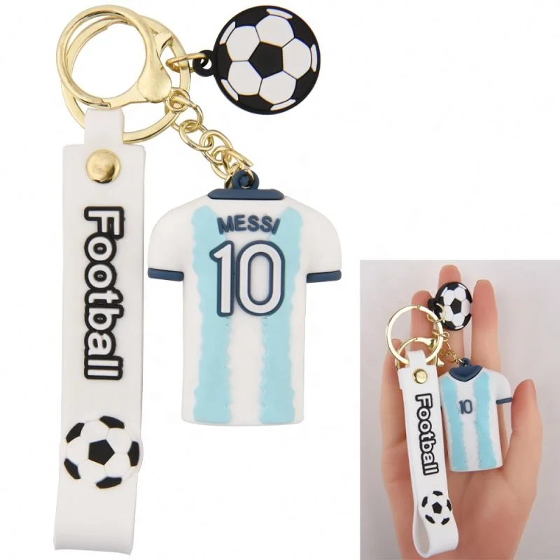 3D Sport Voetbal Souvenirs PU Sleutelhanger Mannen Voetbalfans Sleutelhanger Hanger 3D Sport Voetbal Sleutelhouder Gift