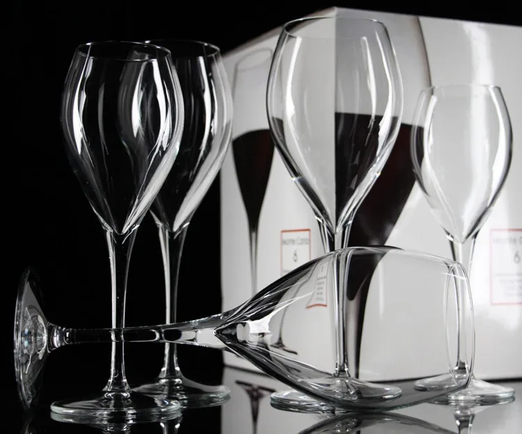 Wholesale wedding party 210ml 260ml 325ml 445ml 600ml glass goblet with long stem in bulk manufacture