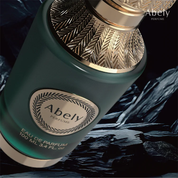 Abely 100ml Luxury Empty Perfume Bottles Custom Glass with Unique Design & Pump Sprayer Luxury Fragrance Bottle Carton Packing
