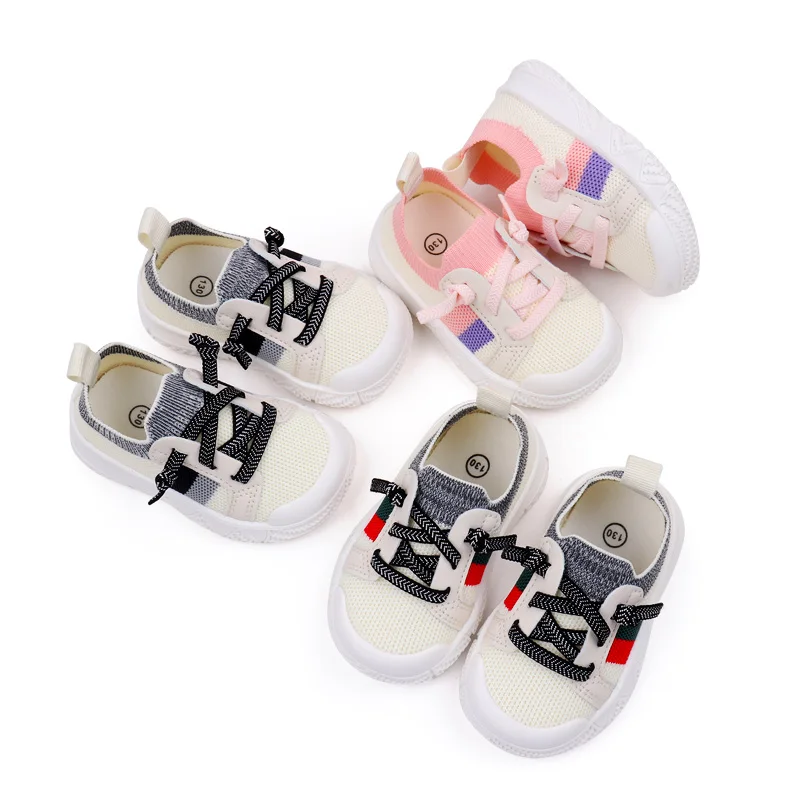 Spring & Autumn Knitted Mesh Breathable Sneakers Baby Shoes for Boys and Girls