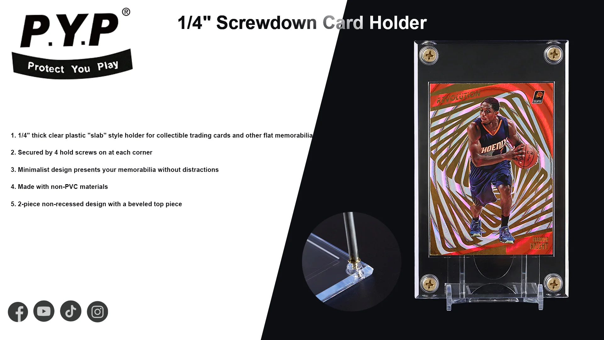 Amazon.com: BCW Screw Down Card Holder - Black Border