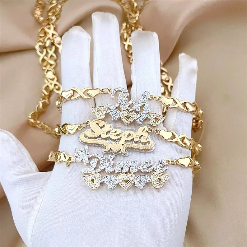 Custom Nameplate Necklace,Personalized 