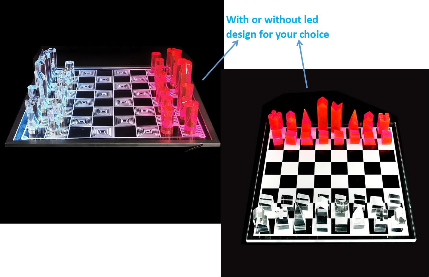 Plexiglass Chess Set: Luxurious & Modern Acrylic Chess Game - Luxus Heim