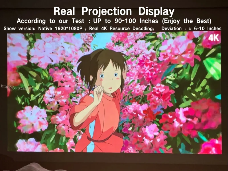 Компактный умный Wi-Fi проектор с сенсорным экраном, 1920*1080P, 2 + 16 ГБ, Android 9,0, 4K