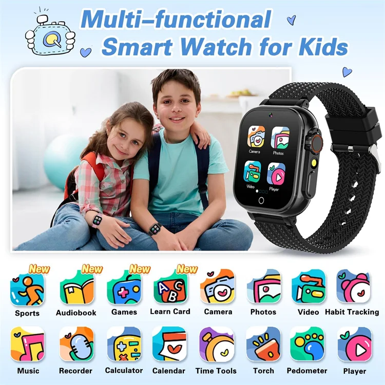 32 Funny Puzzle Games Smart Watch for Kids IP67 Waterproof
