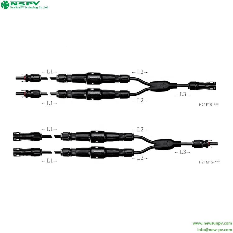 IP68 Weatherproof Solar Y Connectors for Power Waterproof Solar Panel Parallel Connections for Outdoor Use
