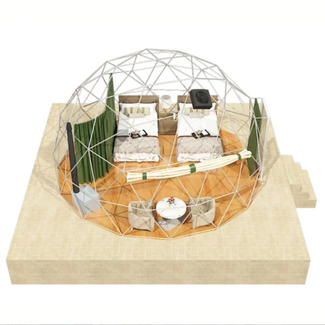 Luxury hotel tent multi-color PVC material waterproof geodesic dome tent -  US SOLAR FARM LLC