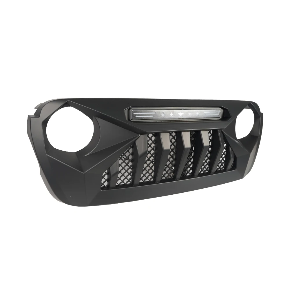 Front Bumper with LED Light Grille for Jeep Wrangler JL/JT 2018-2021 factory