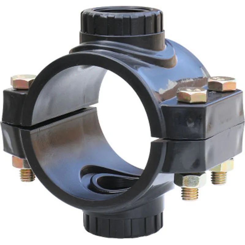 Factory Price Grey UPVC Pipe Sleeve Rubber  PP Saddle Clamp