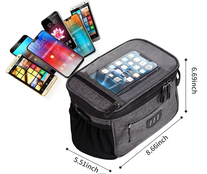 Waterproof Bicycle Handlebar Bag Large Capacity Storage Pouch_voghion.com