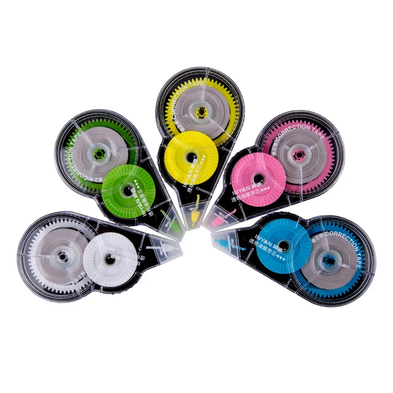 Оптовая продажа креативный стираемый клей 5 мм * 12 м Корректирующая лента свежая двусторонняя липкая Геометрическая моделирующая