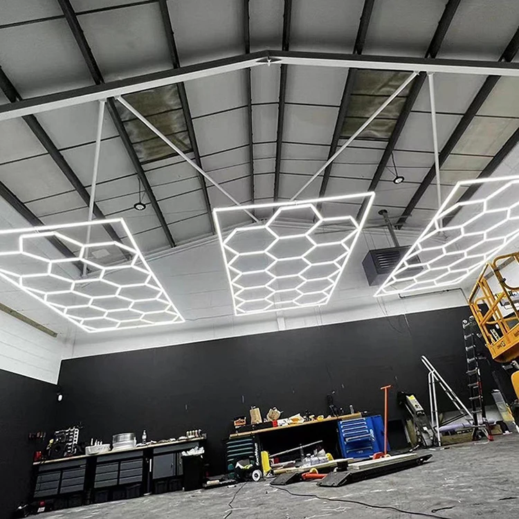 Hexagonal LED Lights - Efficient Garage Lighting Solutions
