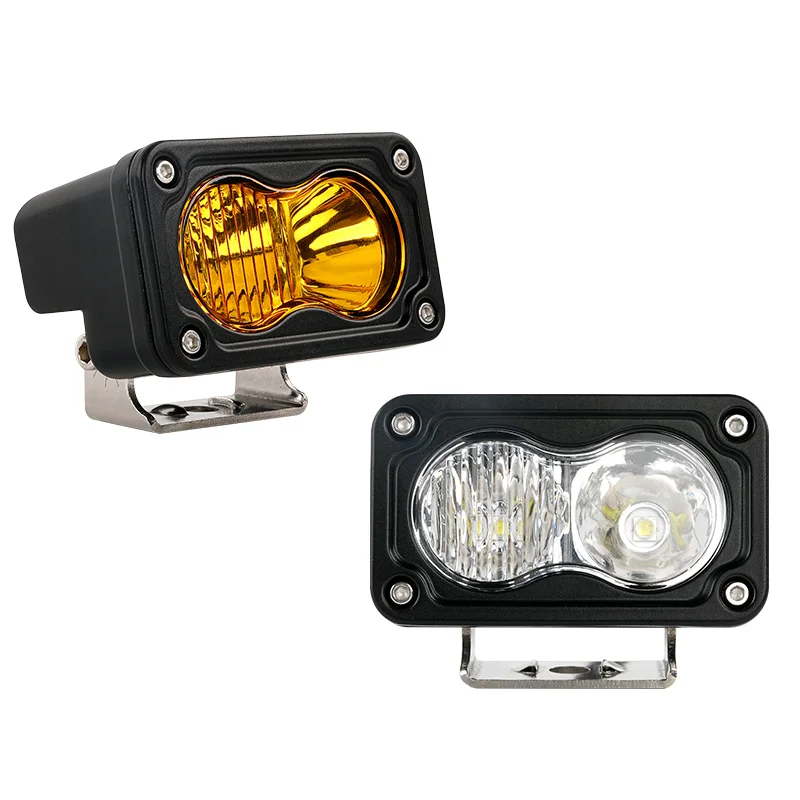led fog light pods NUYEER 3Inch LED Fog Light 20W Spot Pods Lights Mini White Amber Ditch  Chase Light Pods for Motorcycle Truck UTV SUV ATV