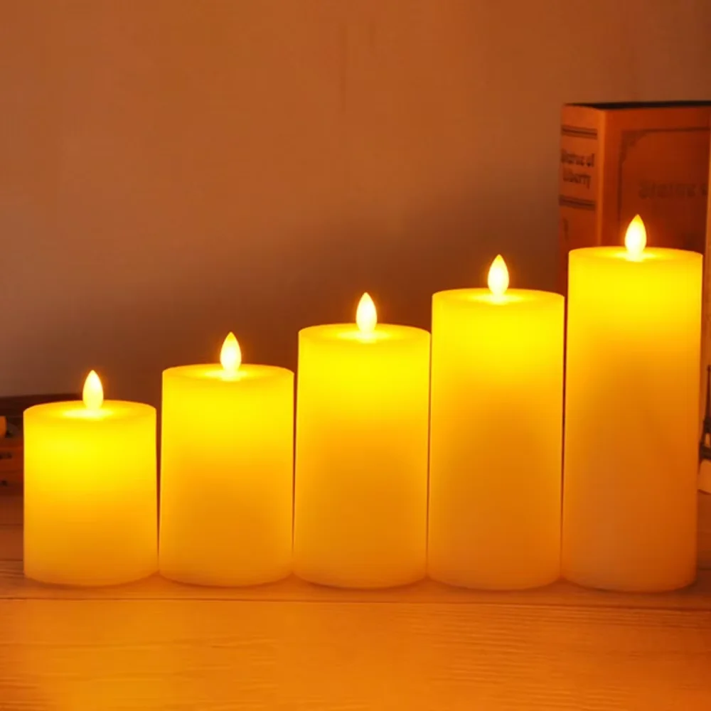 product flat mouth paraffin wax candle flameless led candle holiday decoration light christmas home wedding decoration-32