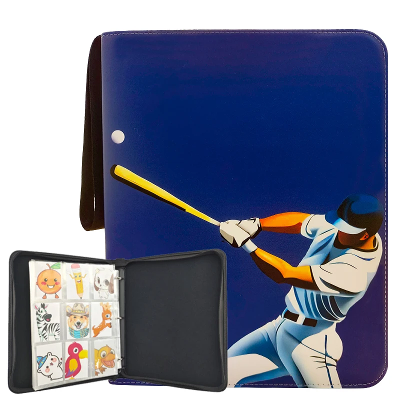 Modernqiu Custom 9-Pocket Leather Card Binder 3 Ring Trading Card  Protective Photo Album Colorful Design Printed Logo PU PP| Alibaba.com