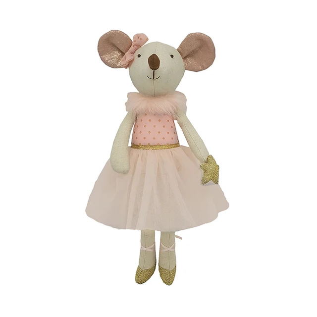 2023 oem/odm High Quality Security Christmas soft toy custom Plush Material Mouse Linen Baby  For kid toys for girls