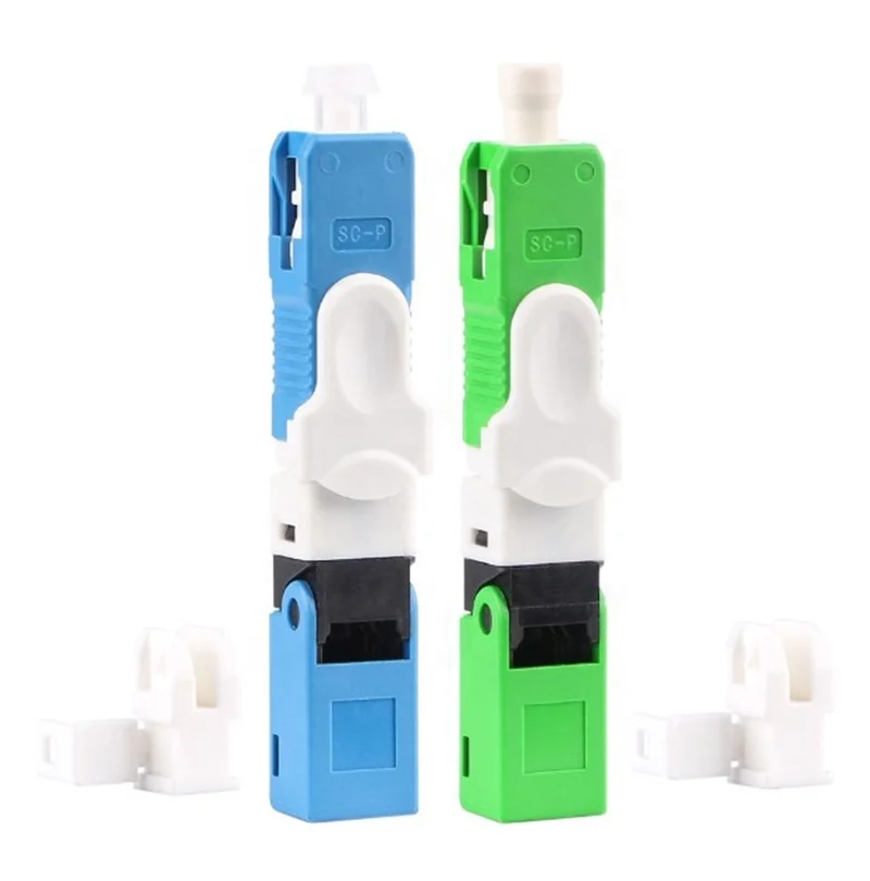 SC APC fiber optic fast installation connector mechanical splicer SOC splice on connector