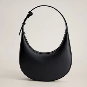 Custom Black Leather Fashion Ladies Oval Top Handle Handbag Purse Shoulder Bag for Women
