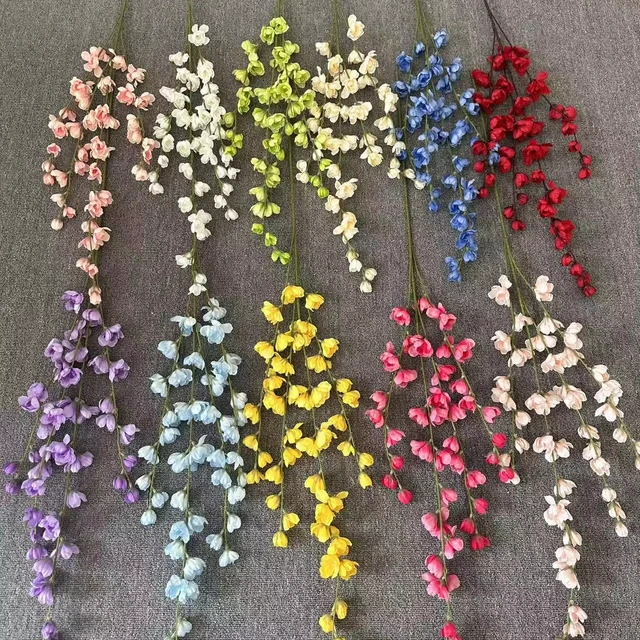 Manufacturer's Direct Sale of Four Pronged Violet Simulation Flower Wedding Party Background Decoration