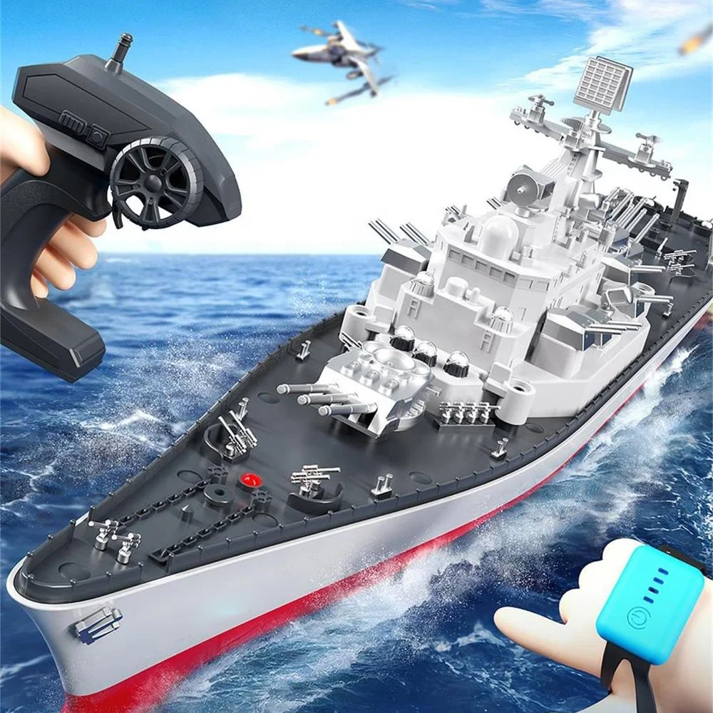 4CH telecomando elettrico Sea Rider Military Warship Toys Battleship  1/390 Scale RC Battleship Model Cruiser