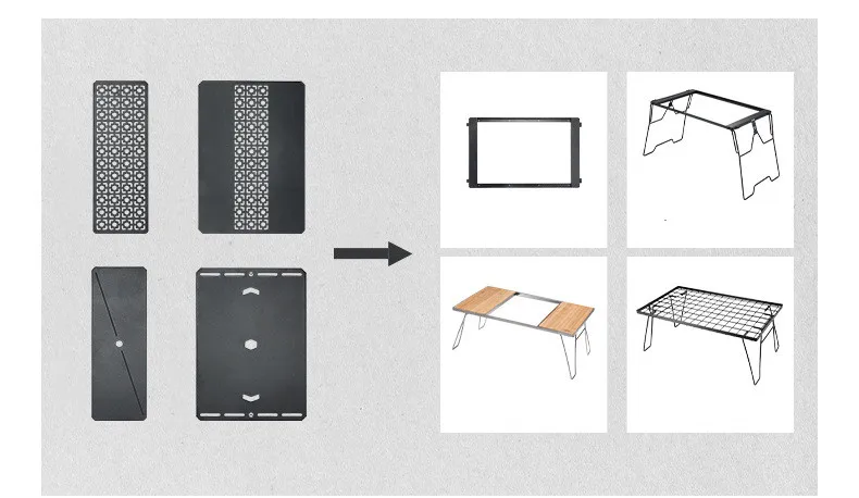 Folding IGT Camping Table Compact Ultralight Table Higher Leg Coffee Korean Japanese Bbq Grill Table