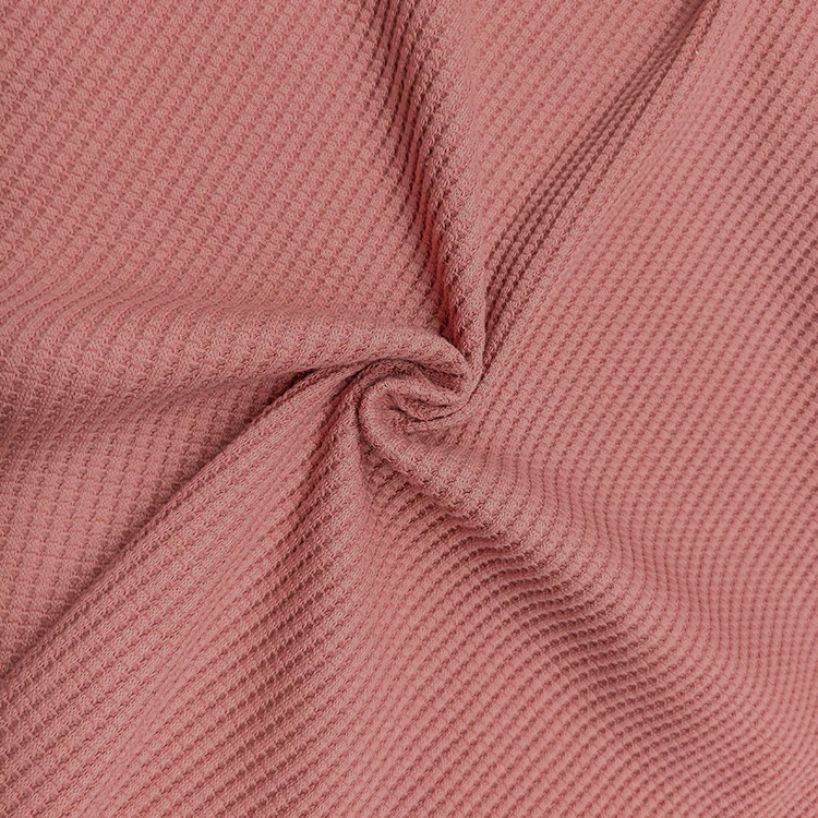 Certificated Organic Cotton Recycled Polyester Kids Topwear Waffle Knit Fabric Supplier Popular in India factory