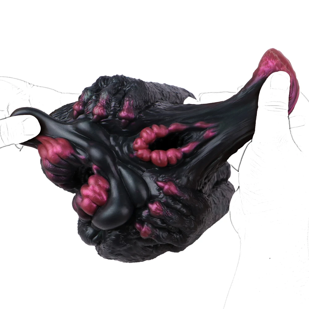GEEBA Fantasy-Tier Drachen-Katzen-Design Mnnlicher Silikon-Masturbator  Realistisch Strukturierte Taschenmuschi Stroker Sexspielzeug fr Mnner