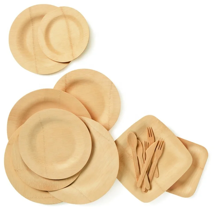 Wholesale Eco-Friendly Disposable Wood Bamboo Plates From China