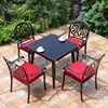3-4 chairs+80*80cm table