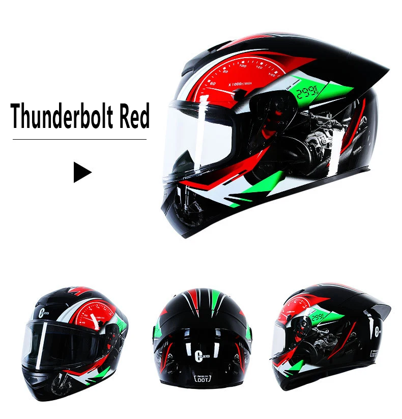 Dot Full Face Helmet Motorcycle Four Season For Motorcycle Driving
