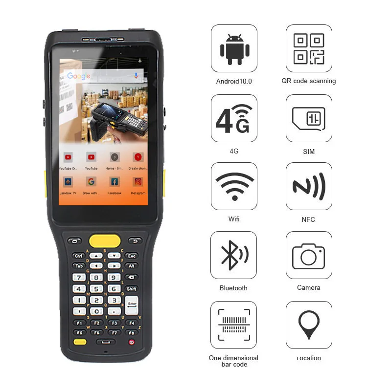 4G Handheld Terminal with 2D Barcode Reader for Logistics