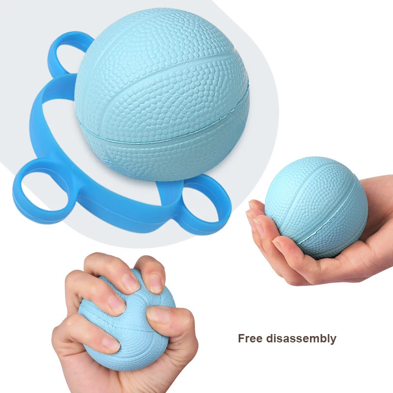 Handtrainer - Knetball Bälle zur Kräftigung von Hand und Fingerkraft, Das Design von zwei Fingerlöchern verhindert, dass der Ball abrutscht, Fingertrainer/Massageball ​für Senioren