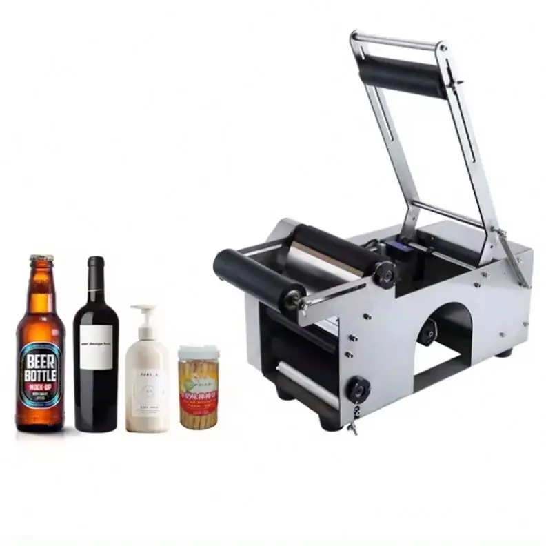 TEBAK Plastic and Glass Bottle/jar Manual Adhesive Sticker Round and Adhesive Sticker Label Applicator Labeling Machine