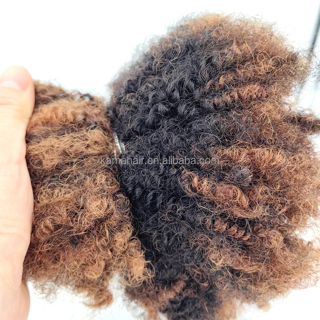 (Hot Offer) for Color Kinky Curl Bulk Virgin Brazilian Afro Human Hair Extensions Single Weft