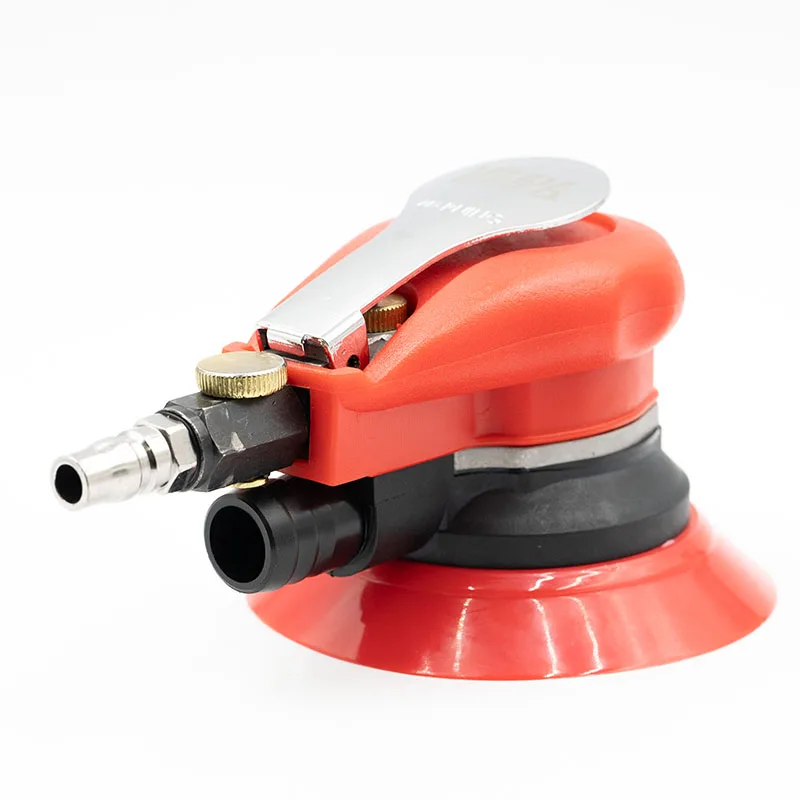Quick Sanding with High Efficiency and Low Vibration 6 inch Red Pneumatic Sander