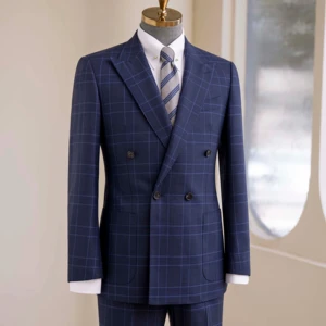Haute Couture Men's 100% Wool Bespoke Wedding Suit 120-150 'Super British Fabric' Single Breasted Pant Coat Design