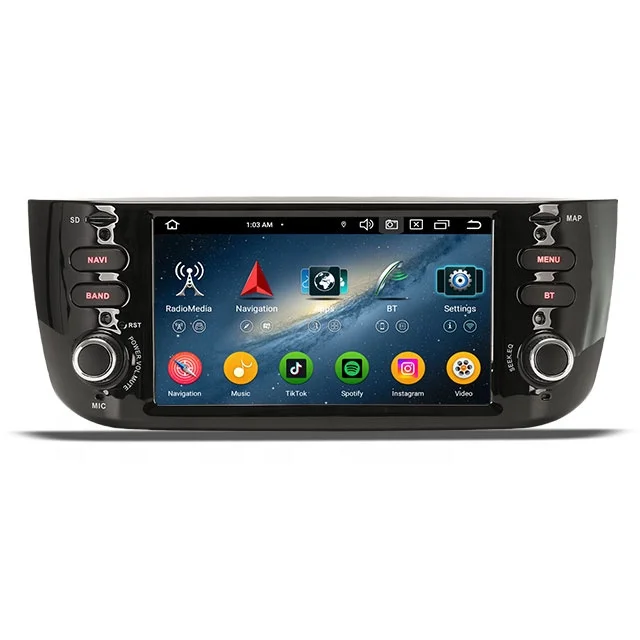 Erisin ES6761P IPS Android 13 Multimedia Car Dvd Player GPS for Fait Grande Punto Linea 4G WFi Car Radio