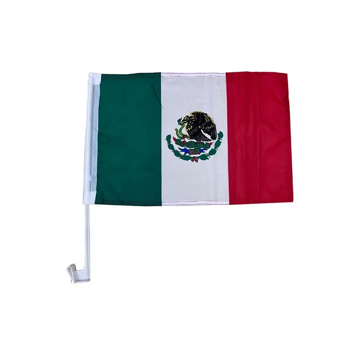 Custom Sports Funeral Procession Polyester Hanging Funeral Procession Plastic Flagpole Holder Funeral Car Flags