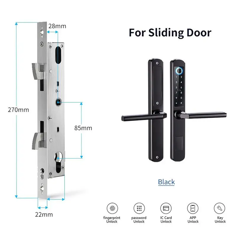Main Gate Door Security Intelligent Ip65 Smart Digital Fingerprint Lock Safe Digital Tuya Wifi