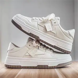 Wholesale Sport Styles Pu Leather Shoes for Man Fashionable Men's Leisure Sneakers Boys New Arrivals Flat Male Casual Footwear