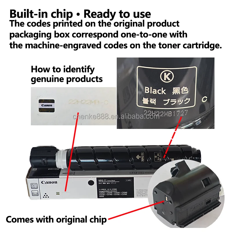 Original NPG-71 Toner Cartridge for Canon-Ir ADVANCE Series