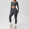 7104 long sleeve 7100 trousers suit-graphite grey