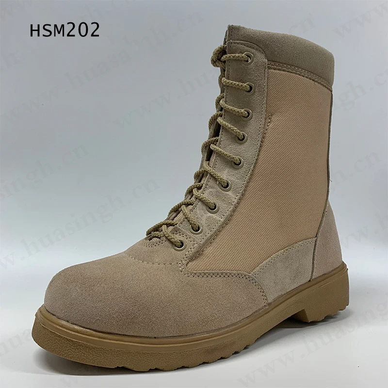 LXG,tactical 8'' Inch Lightweight PU Outsole Hiking Boots with Side Zipper Shockproof Combat Boots HSM202